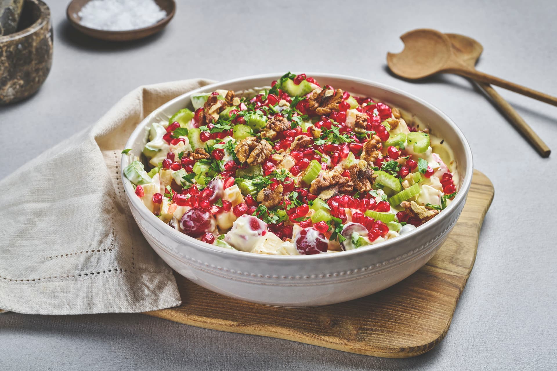 Waldorfsalat med granateple