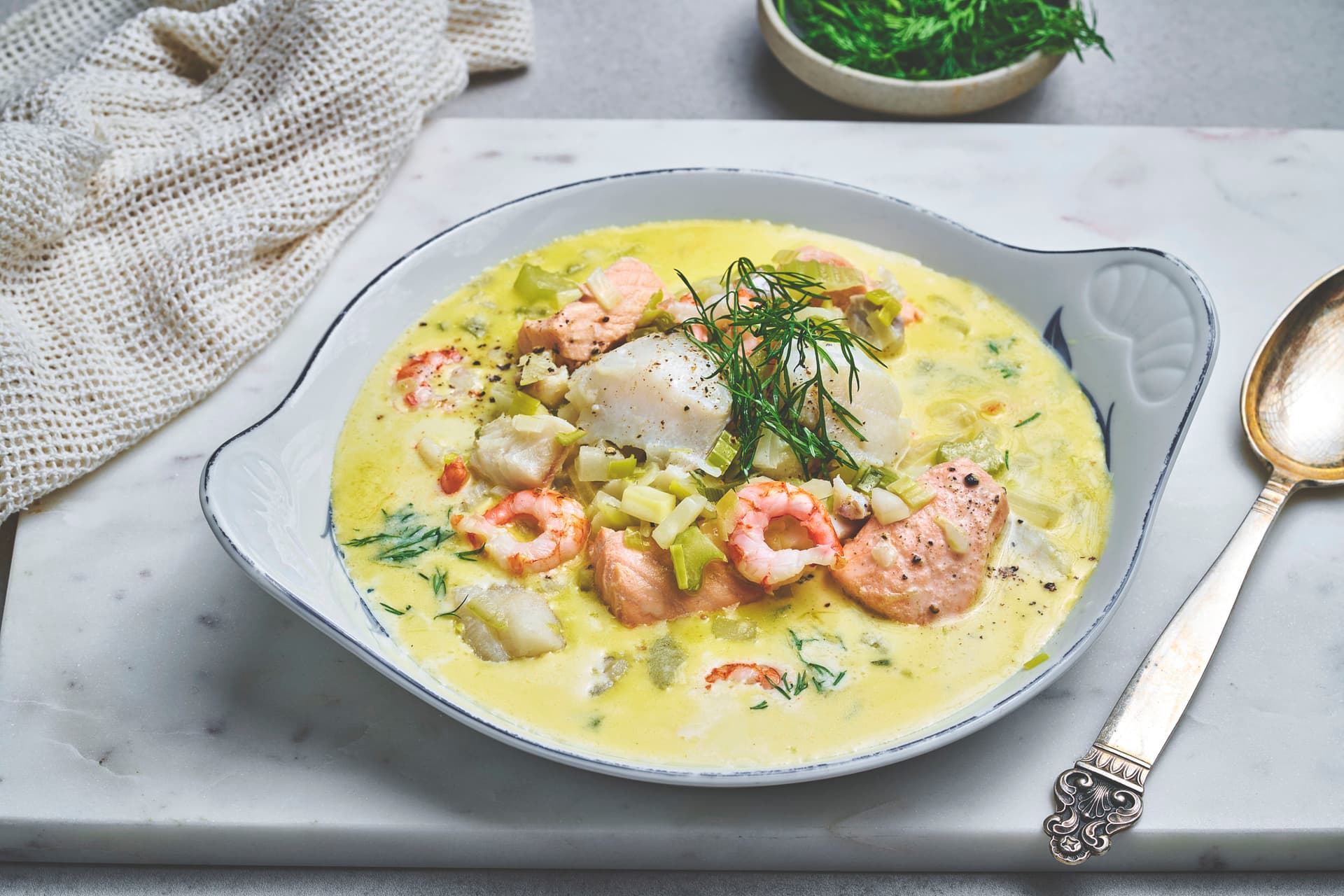 Kremet fiskesuppe