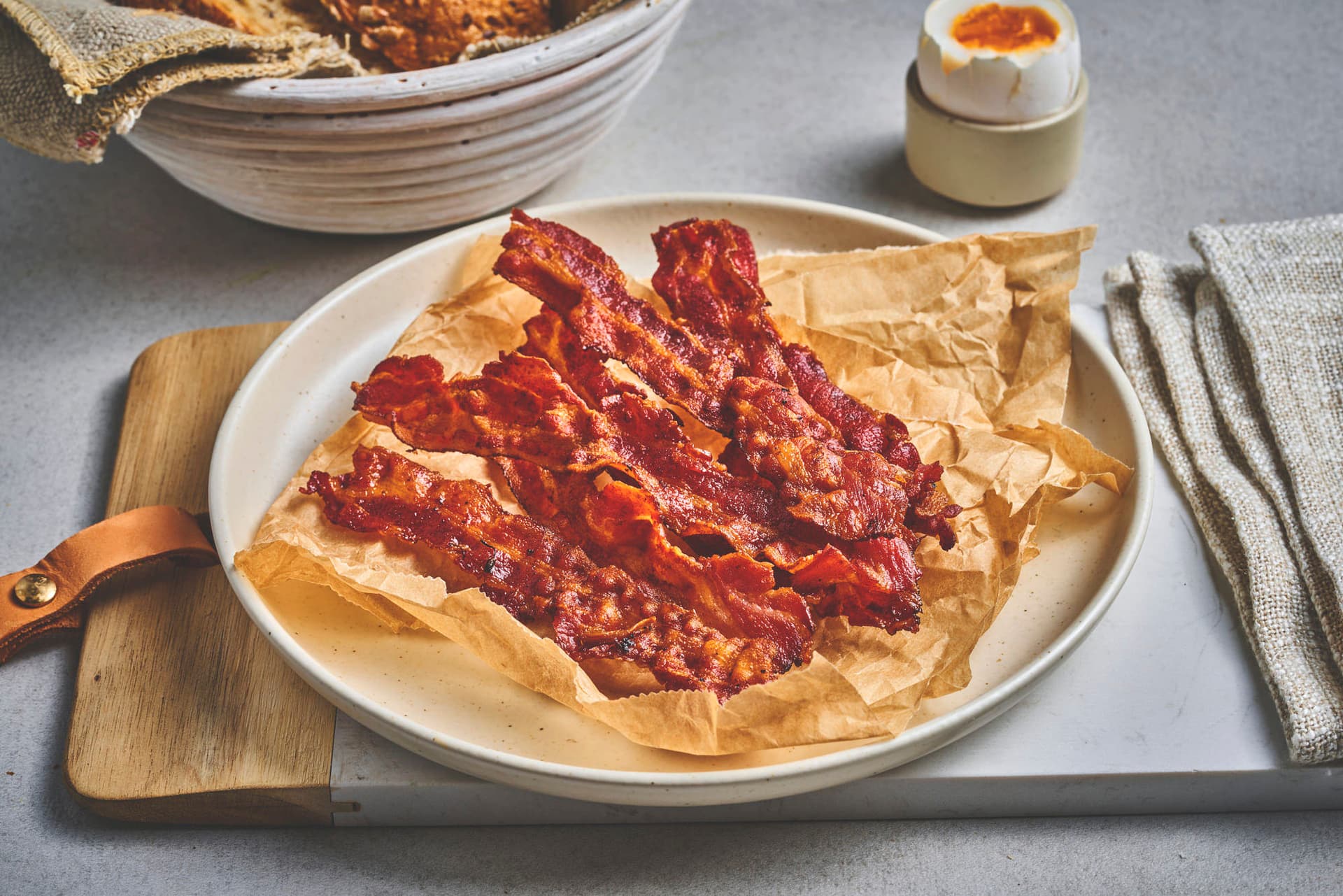 Sprøtt bacon i airfryer