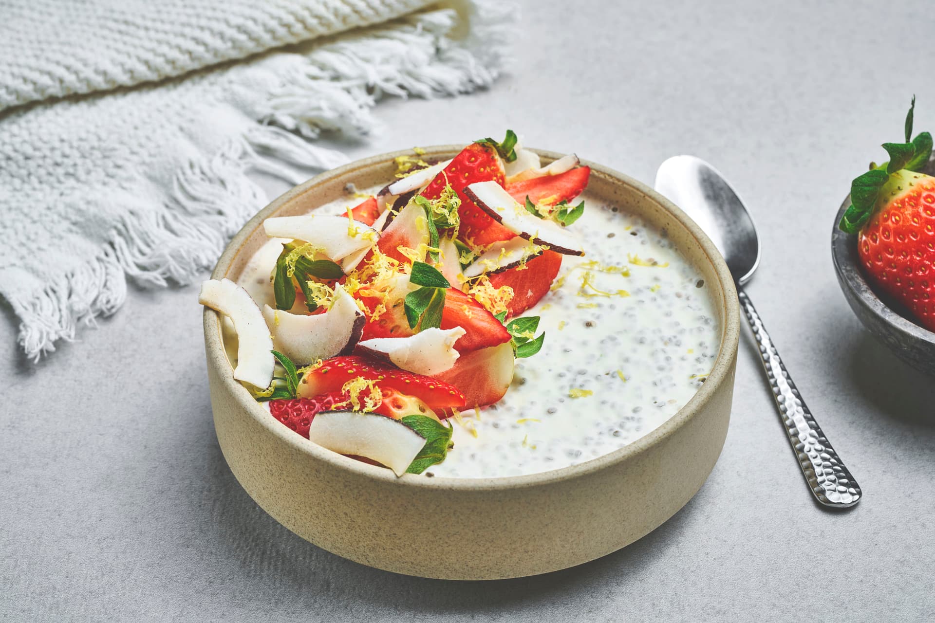 Chiapudding med vanilje og lime