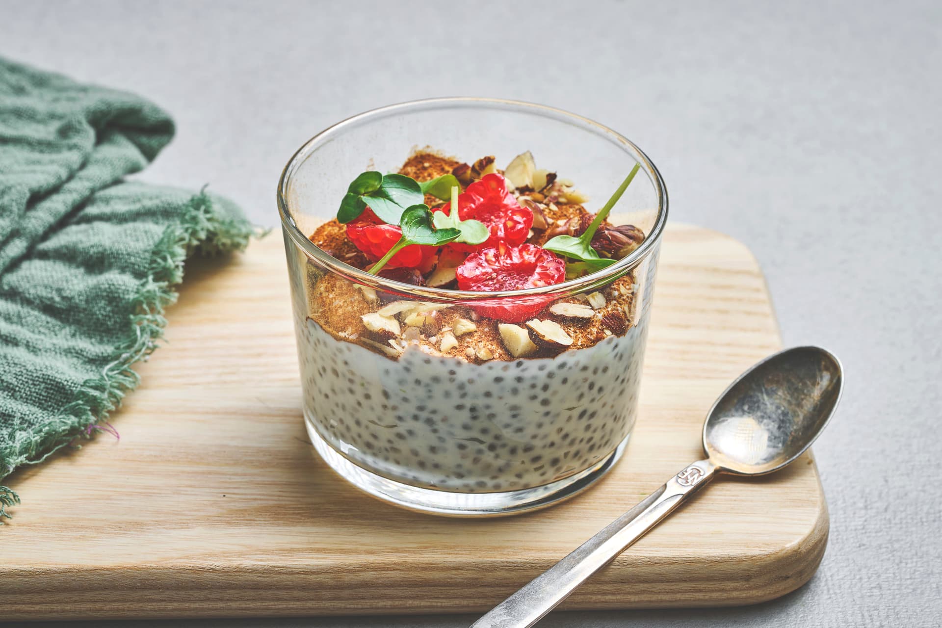 Chiapudding med vanilje og kanel